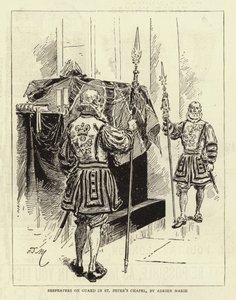 Beefeaters en garde dans la chapelle Saint-Pierre - Adrien Emmanuel Marie